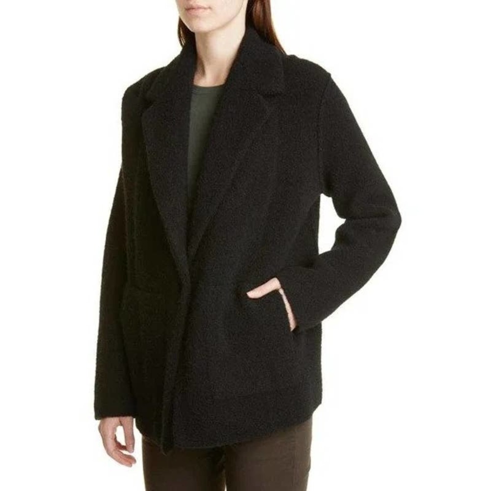 Vince Open Front Cardigan Sweater Long Sleeve Black Women's Size M NWT